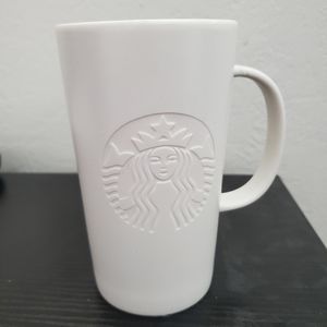 Starbucks White Matte Logo 16 oz Coffee Mug